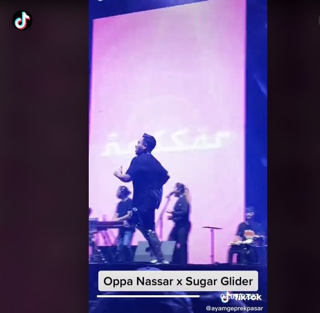 Potret Heboh King Nassar saat Manggung. (TikTok/ayamgeprekpasar)