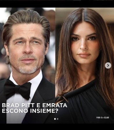 Emily Ratajkowski dan Brad Pitt (Instagram)