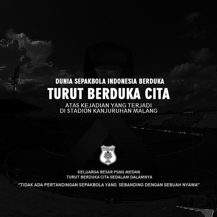 PSMS Medan  menyampaikan turut berduka cita. [Instagram @official_psmsmedan]