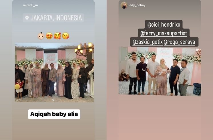 Potret Akikah Baby Alia Anak Zaskia Gotik (Instagram/@zaskia_gotix)