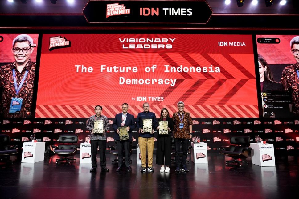 Sesi diskusi di Indonesia Millennial and Gen-Z Summit 2022 yang mengangkat topik The Future of Indonesia Democracy. (Dok: IDN Media)