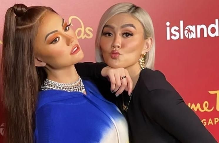 Momen Agnez Mo Jumpa 'Kembaran' di Madame Tussauds (instagram)