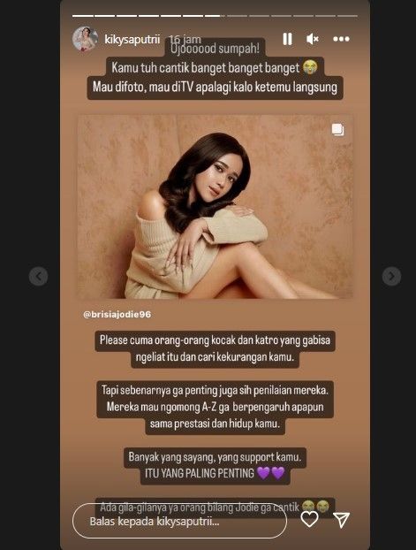 Pembelaan Kiky Saputri untuk Brisia Jodie (Instagram)