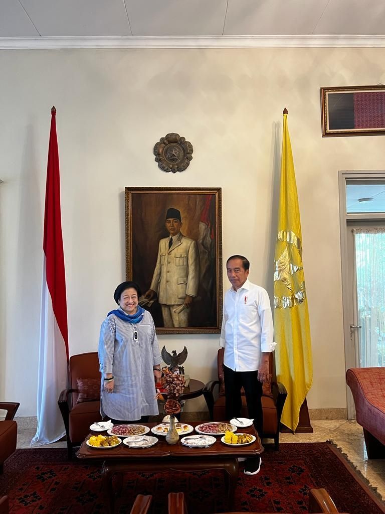 Ketua Umum PDI Perjuangan Megawati Soekarnoputri mengajak Presiden Joko Widodo atau Jokowi duduk bersama untuk membahas arah masa depan bangsa dan negara. (Foto dok. PDIP)