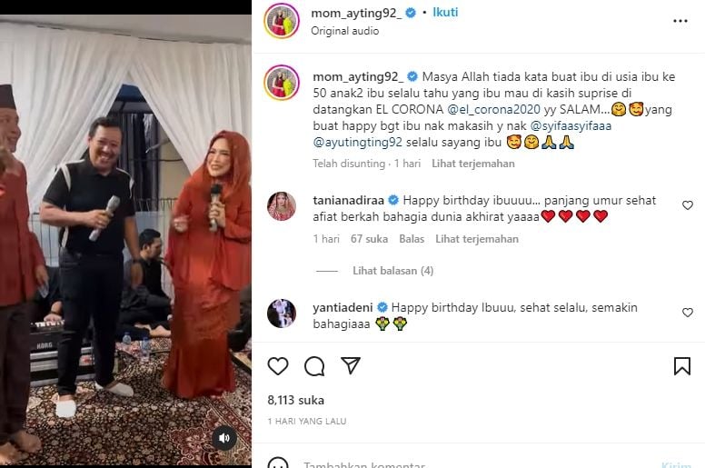 Potret 7 Bulanan Syifa Adik Ayu Ting Ting. (Instagram/mom_ayting92_)