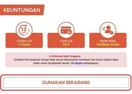 Klik Gunakan Sekarang. (Dok: Shopee)