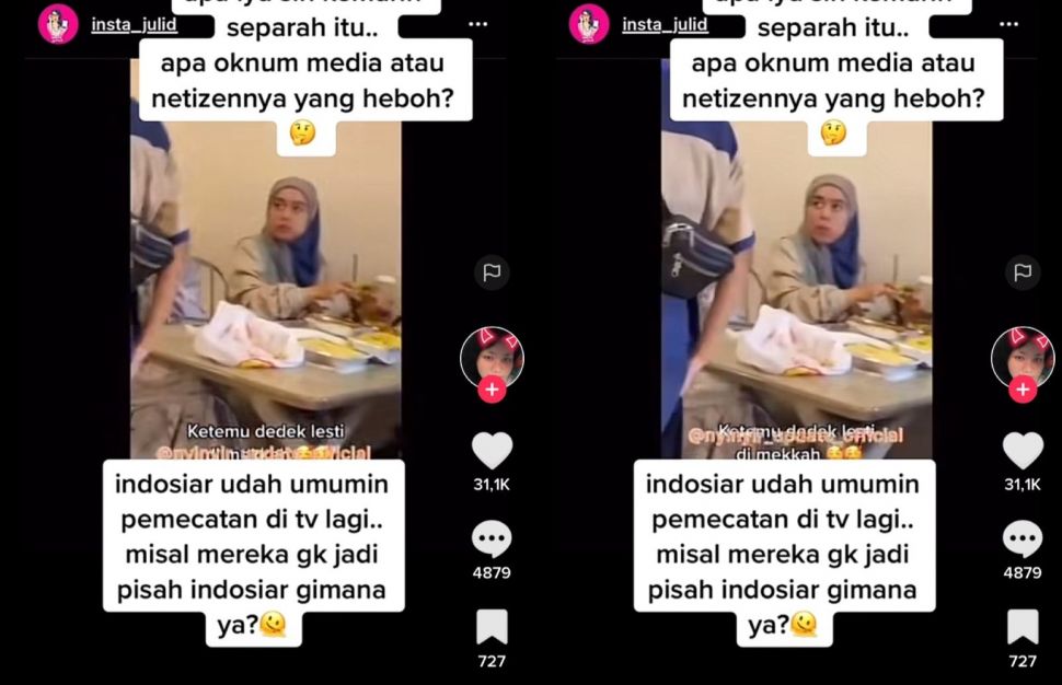 Video Lesti Makan Lahap di Mekkah (TikTok)