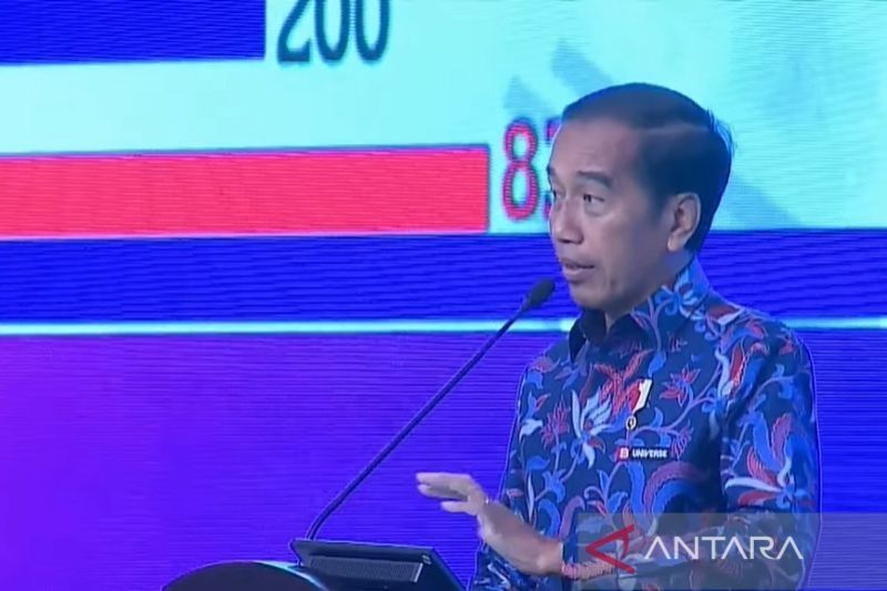 Presiden Joko Widodo dalam  Investor Daily Summit 2022 di Jakarta, Selasa (Antara)