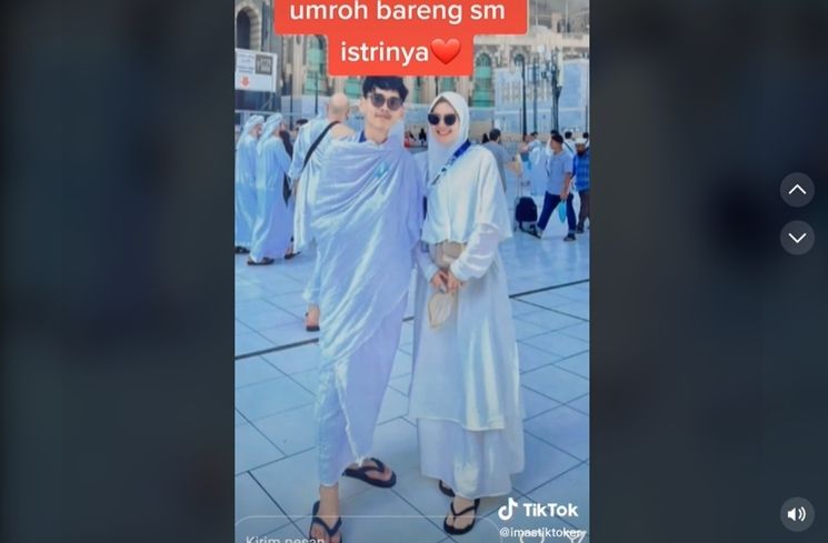 Potret Kakak Lesti Kejora Ajak Tunangan Umrah (TikTok/@imastiktoker - Instagram/@benimulyanasopian)