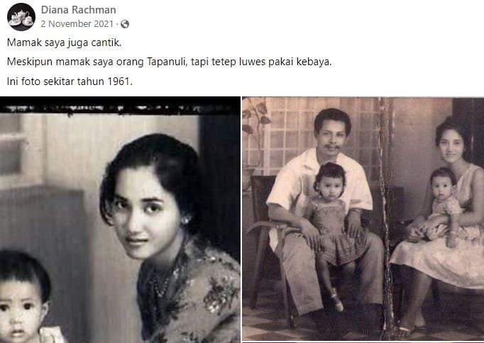 Foto jadul wanita berkebaya ini menarik perhatian netizen. (Facebook/ Diana Yulia Rachman via Grup Indonesia Tempoe Doeloe)