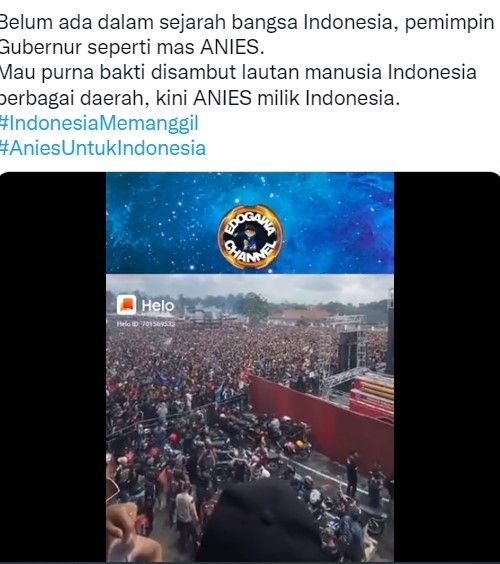 Klaim video perpisahan Anies (twitter.com/Miduk17)