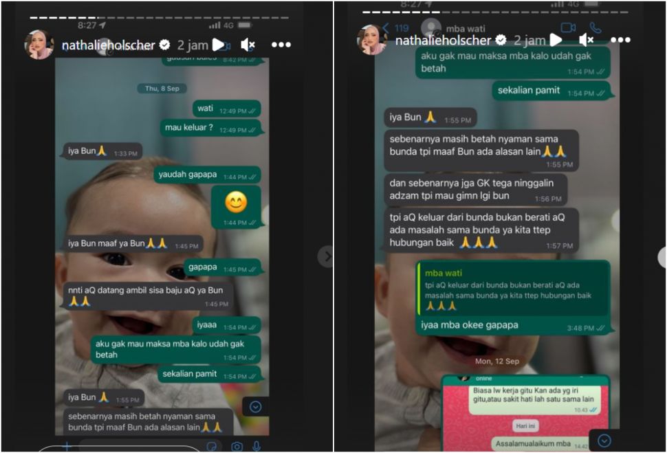 Klarifikasi Nathalie Holscher dituding selingkuh (Instagram/@nathalieholscher)