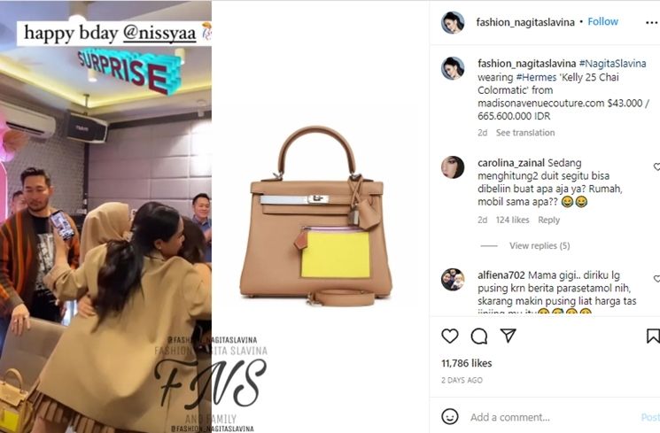 Koleksi Tas Mewah Nagita Slavina (instagram/@fashion_nagitaslavina)