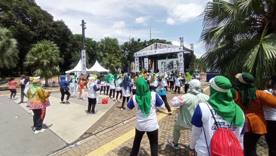 Hari Osteoporosis Nasional di Plaza Utara, Gelora Bung Karno, Jakarta Pusat (Suara.com/ Fajar Ramadhan)