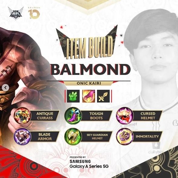 Item Build Balmond, Onic Kairi. [Instagram/@mpl.id.official]