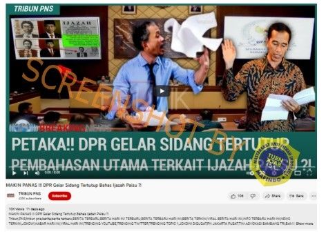 CEK FAKTA: DPR RI adakan rapat tertutup bahas ijazah Jokowi? (Turnbackhoax)