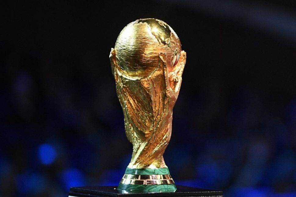 Trofi Piala Dunia. [Alexander NEMENOV / AFP]