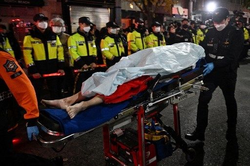 Tragedi pesta halloween Itaewon Korea Selatan. (Foto: AFP)