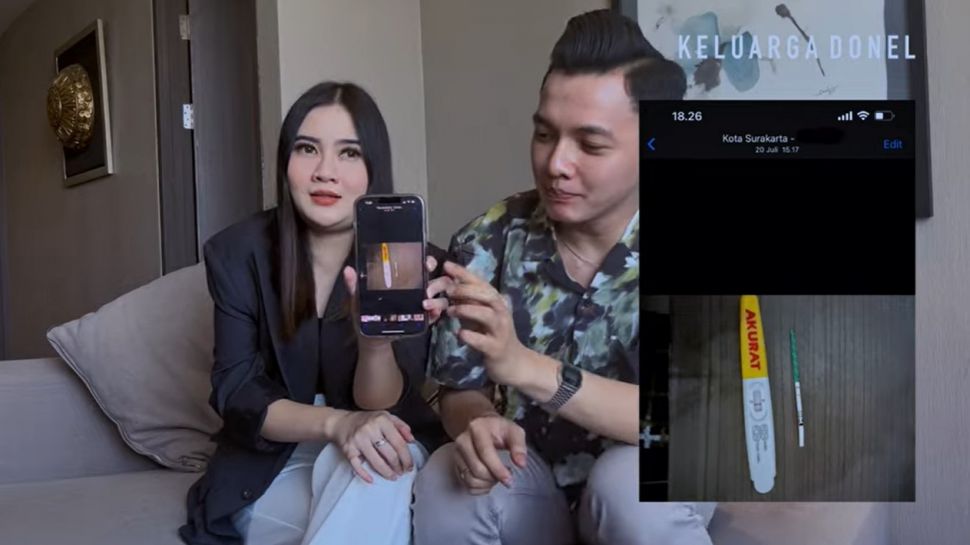 Momen Nella Kharisma umumkan kehamilan kedua. (YouTube/Keluarga Donel)