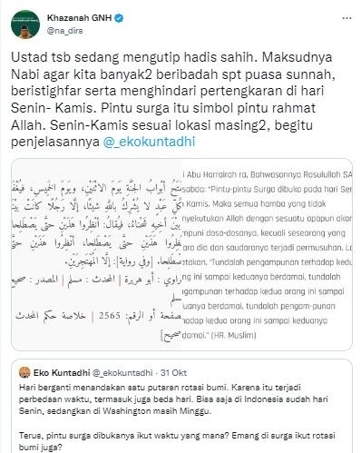 Balasan Gus Nadir ke Eko Kuntadhi (twitter.com/na_dirs)