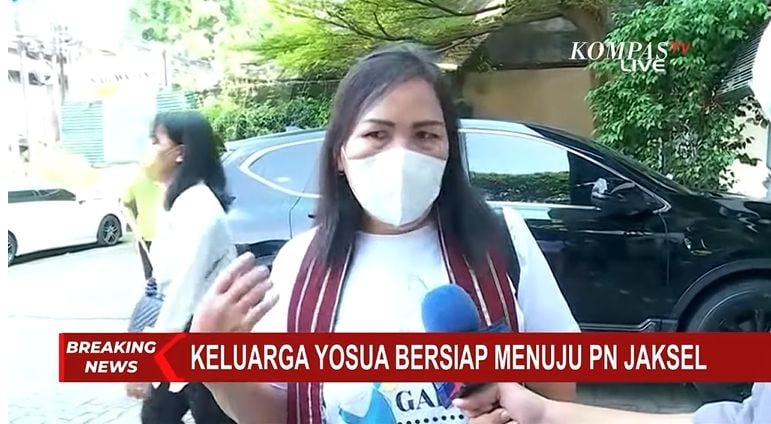 Keluarga Brigadir J hadiri sidang Ferdy Sambo  (YouTube/ KOMPASTV)