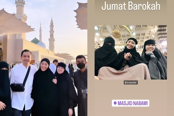 Potret Umrah Ayu Dewi dan Regi Datau (Instagram/@mrsayudewi)