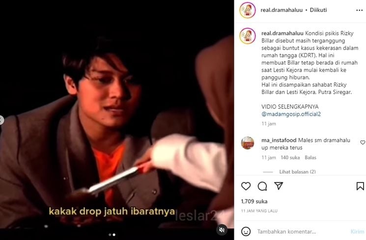 Lesti Kejora membuktikan janji setianya untuk menemani Rizky Billar dalam keadaan apa pun. (Instagram)