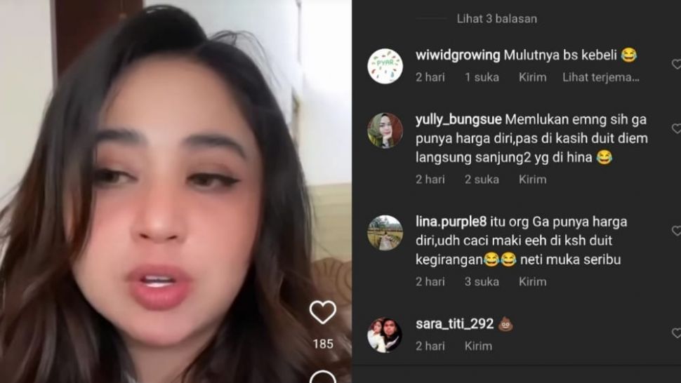 Tangkapan Layar Dewi Perssik Singgung Aksi Kiky Saputri (Instagram/netijulid)