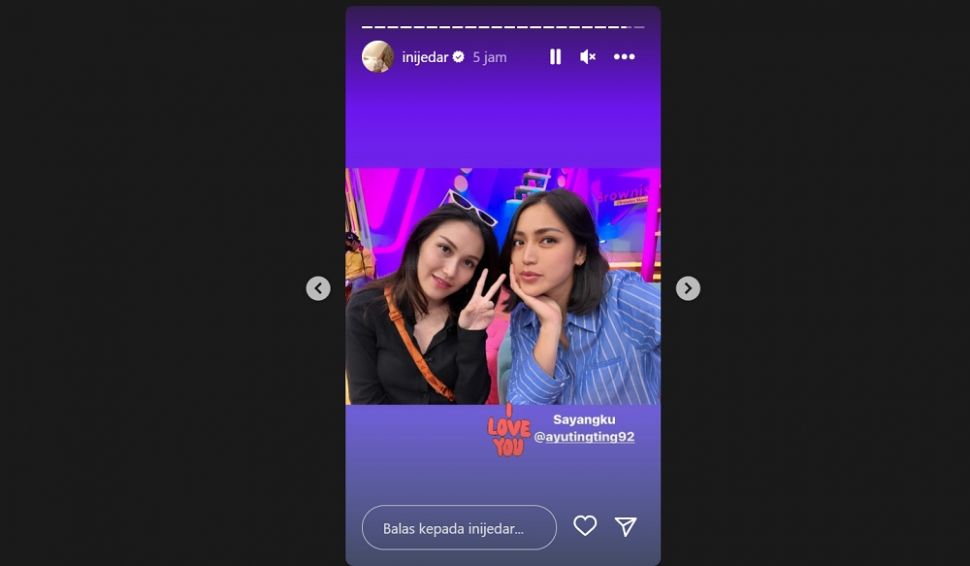 Ayu Ting Ting dan Jessica Iskandar (Instagram/@inijedar)