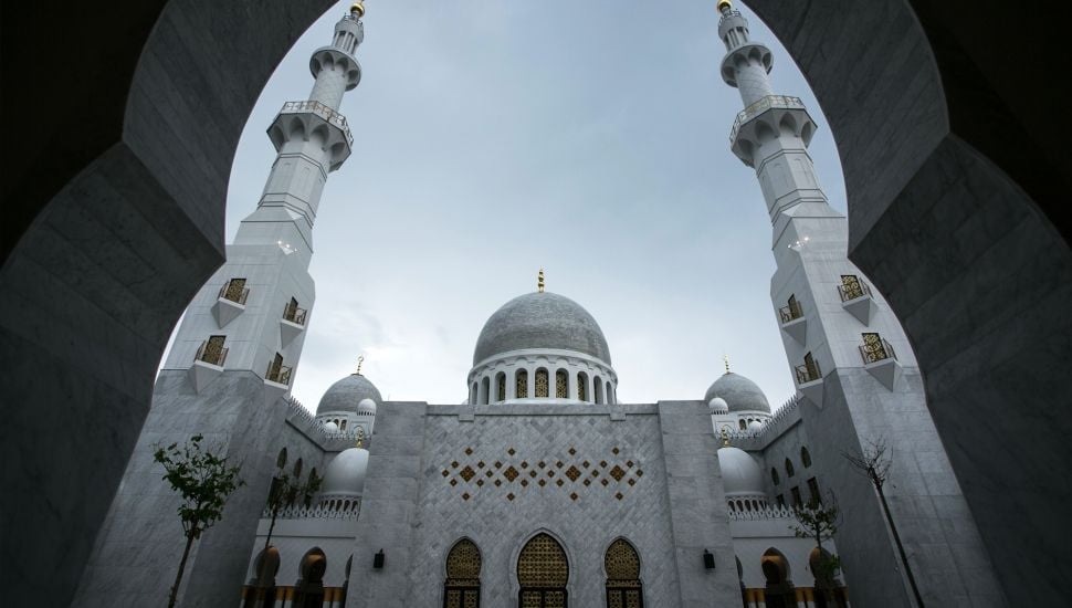 Bangunan Masjid Raya Sheikh Zayed di Gilingan, Solo, Jawa Tengah, Senin (14/11/2022). [ANTARA FOTO/Mohammad Ayudha/YU]