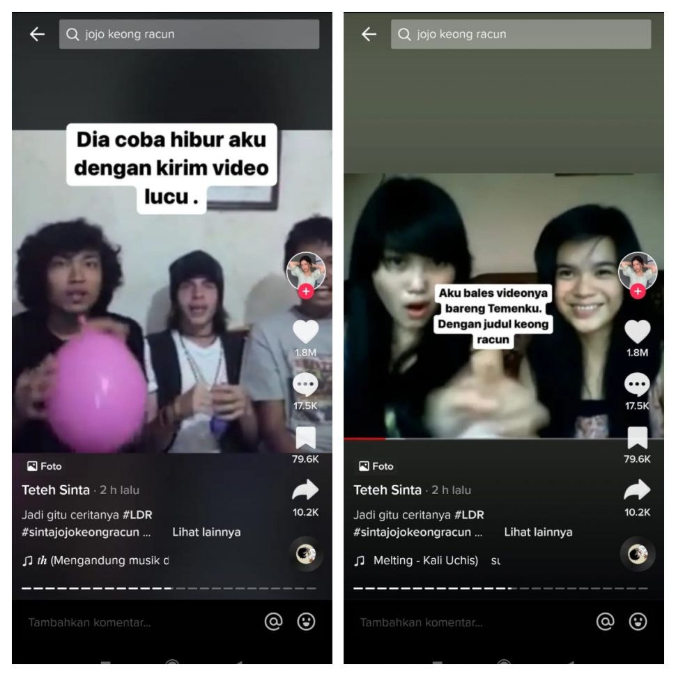 Kisah di balik video viral keong Racun Sinta dan Jojo (TikTok @sintapetite)