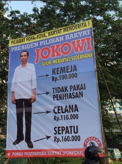 Spanduk Jokowi Merakyat (Facebook PDI Perjuangan)