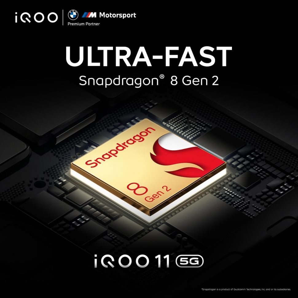 Iqoo 11 5G akan diluncurkan di Malaysia dan Indonesia dengan Snapdragon 8 Gen 2 pada Desember 2022. [Iqoo Malaysia]