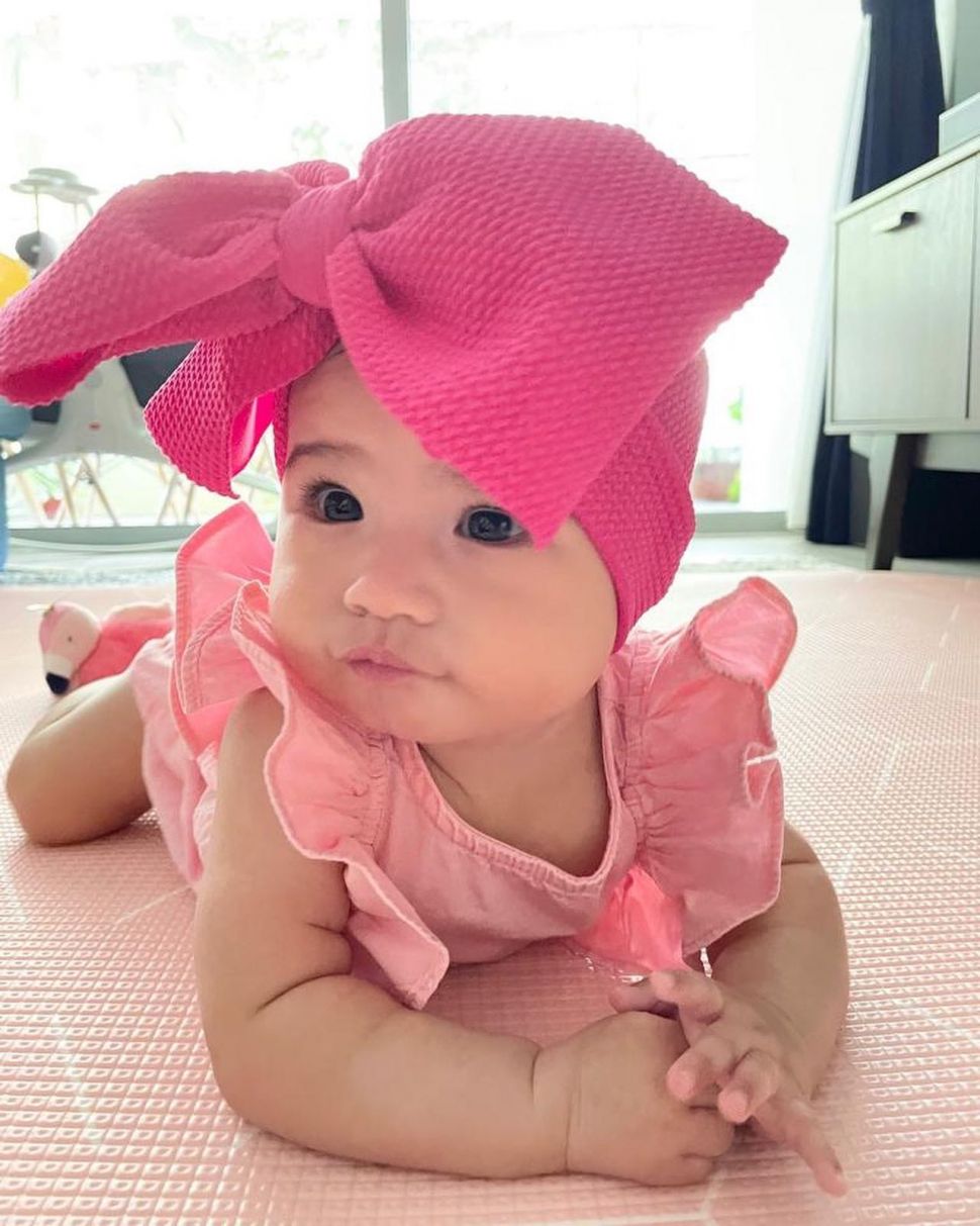 Potret terbaru Baby Millie putri Derby Romero. (Instagram/@derbyromero)