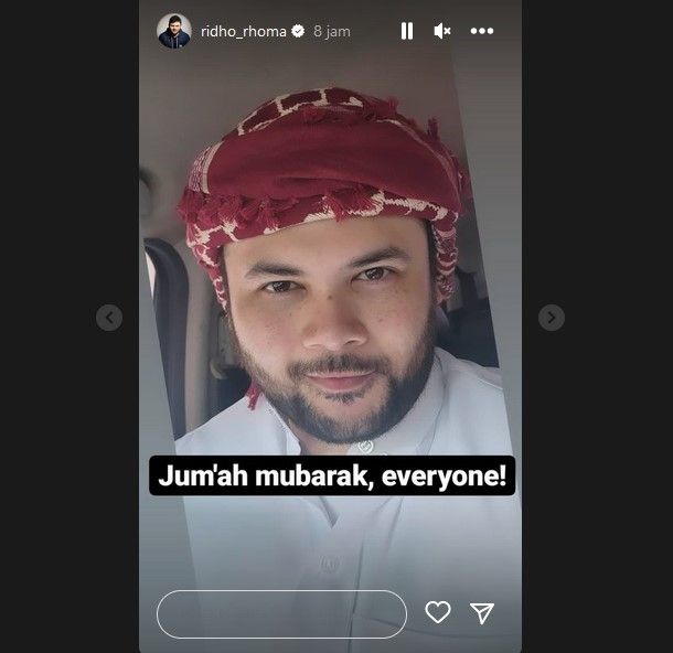 Unggahan terakhir Ridho Rhoma di Instagram Story. 