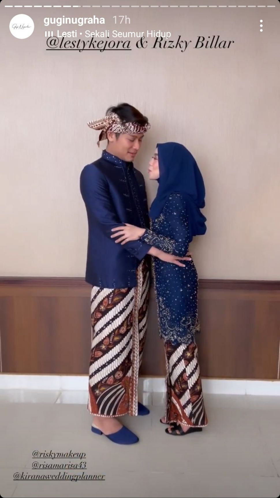 Lesti Kejora dan Rizky Billar Pose Romantis (IG: @guginugraha)