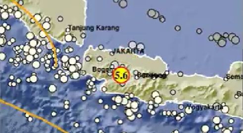 Gempa Cianjur yang terjadi pada Senin (21/11/2022). [BMKG]