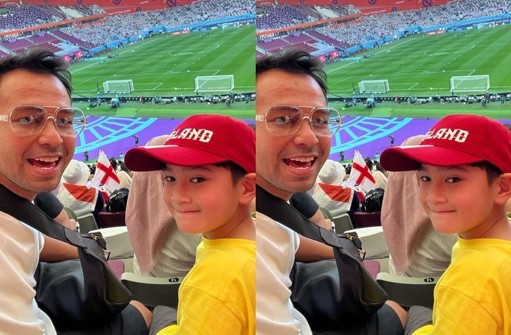 Momen Raffi Ahmad dan Rafathar Nonton Piala Dunia 2022 (instagram/@raffinagita1717)