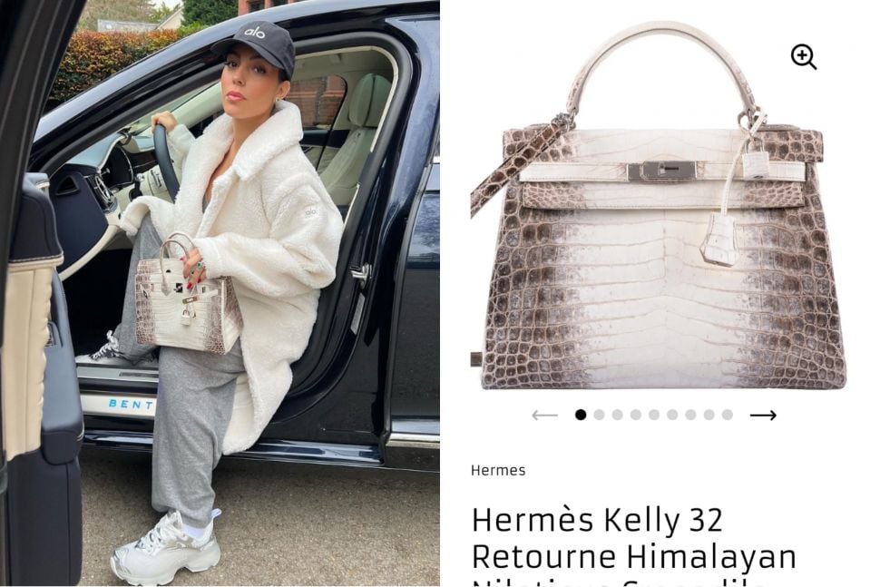 Georgina Rodriguez dengan Koleksi Hermes Miliaran (Instagram/janefinds)