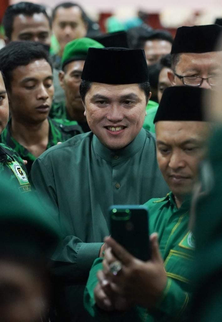 Presidium Kumpulan Alumni HMI (KAHMI) Muda Indonesia mendeklarasikan Erick Thohir sebagai bakal calon Wakil Presiden (Wapres) 2024.