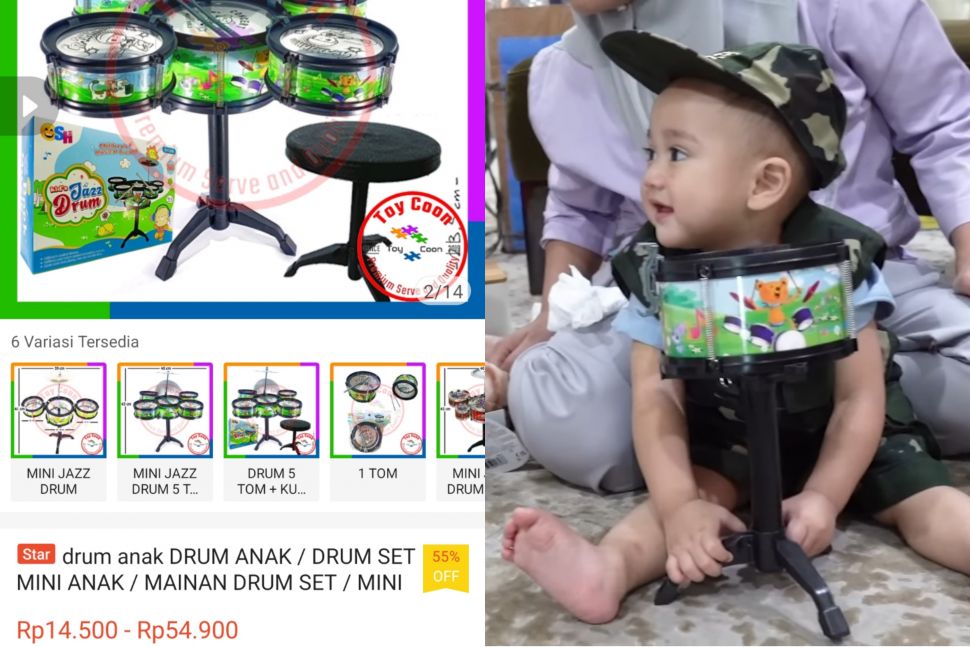 Deretan Kado Merakyat Untuk Ultah Rayyanza Cipung (YouTube/Shopee)