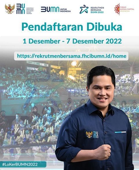 Rekrutmen Bersama BUMN Batch 2 tahun 2022 (Instagram @fhci.bumn)