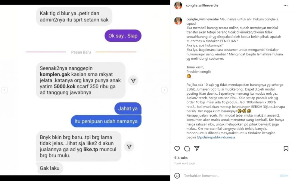 Usaha Syahrini diduga melakukan tindakan penipuan (Instagram)