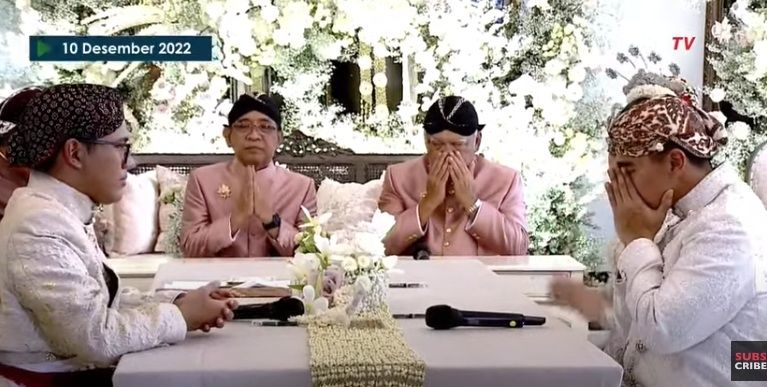 Kaesang Pangarep usai jalani ijab kabul pernikahan [Youtube/Kompas TV]