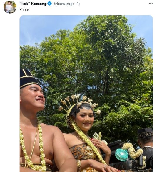 Kumpulan Cuitan Twitter Kaesang setelah Menikahi Erina
