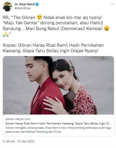 Cuitan Rizal Ramli (twitter.com/RamliRizal)