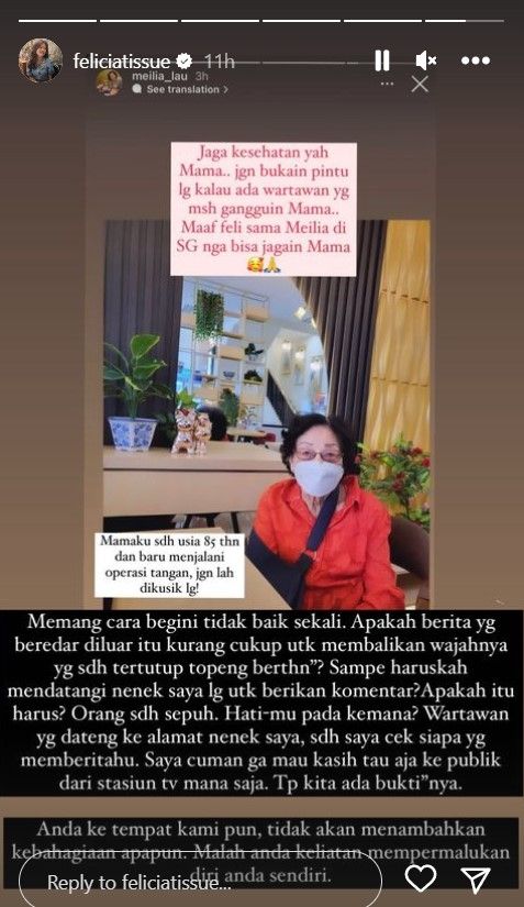Instagram Story Felicia Tissue