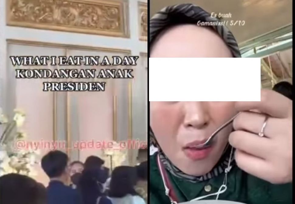 Tamu Kaesang kasih rate makanan kondangan (instagram.com/rumpi_gosip/)