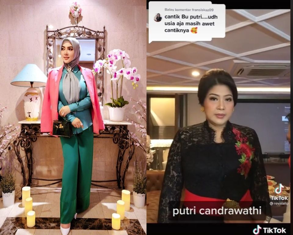 Adu Gaya Syahrini Vs Putri Candrawathi. (Instagram/princessyahrini dan TikTok/baradha_r.m.s_silalahi)