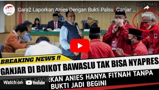 CEK FAKTA: Ganjar diboikot bawaslu (YouTube)